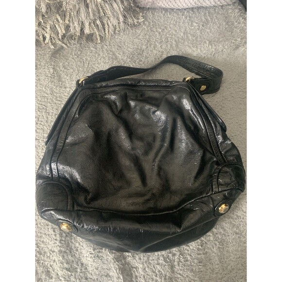 Marc Jacobs Black Cow Leather Two Way Zipper Shoulder Bag Purse Oversized. - Picture 4 of 16